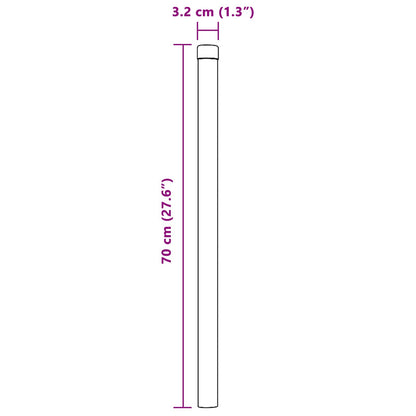Palo della recinzione 2 pcs Verde 70 cm | homemem39