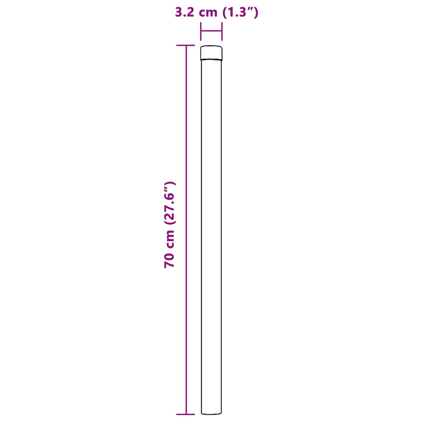 Palo della recinzione 12 pcs Verde 70 cm | homemem39