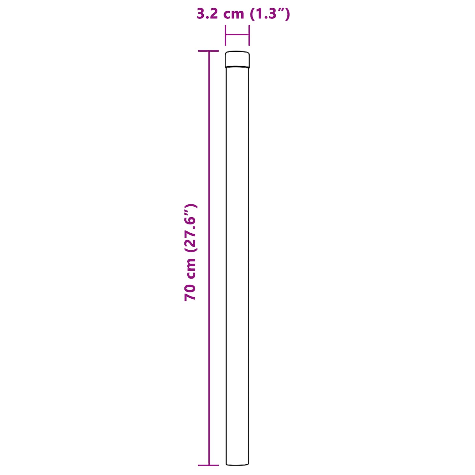 Palo della recinzione 12 pcs Verde 70 cm | homemem39