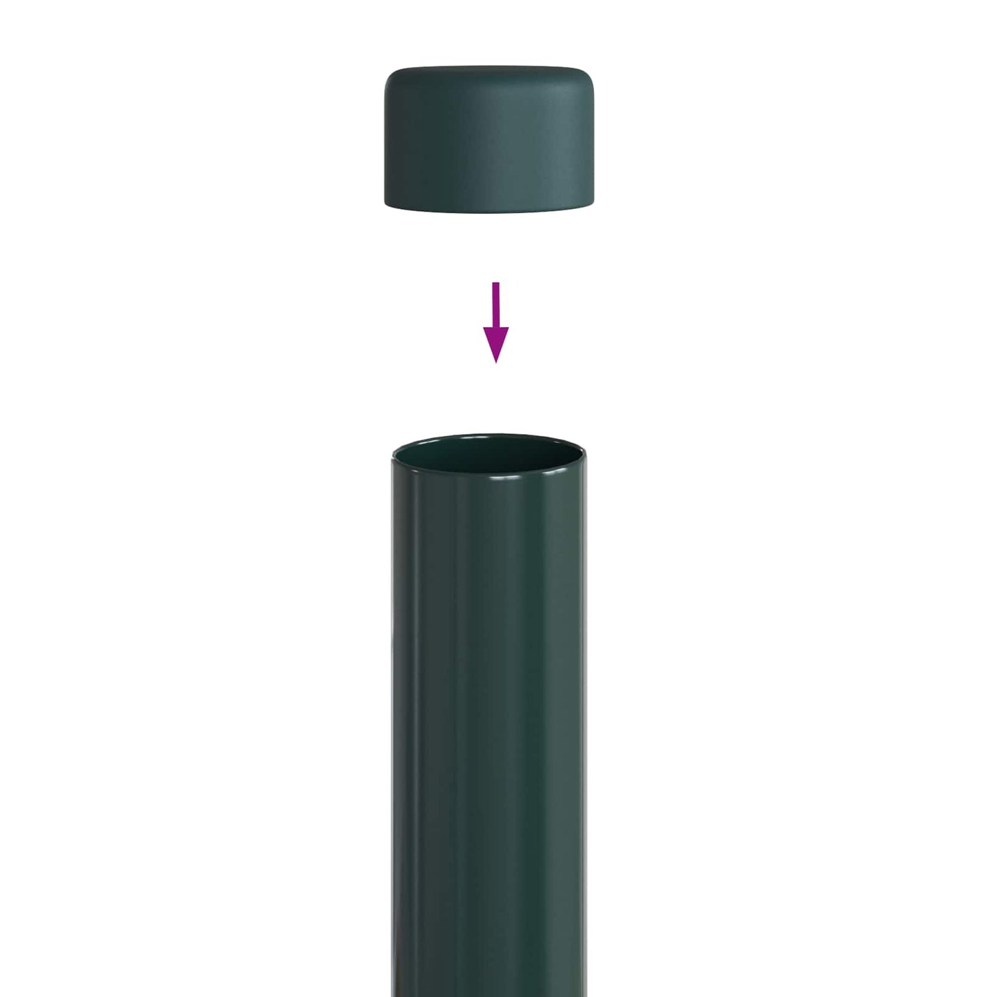 Palo della recinzione 2 pcs Verde 80 cm | homemem39