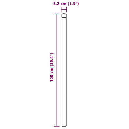 Palo della recinzione 2 pcs Verde 100 cm | homemem39