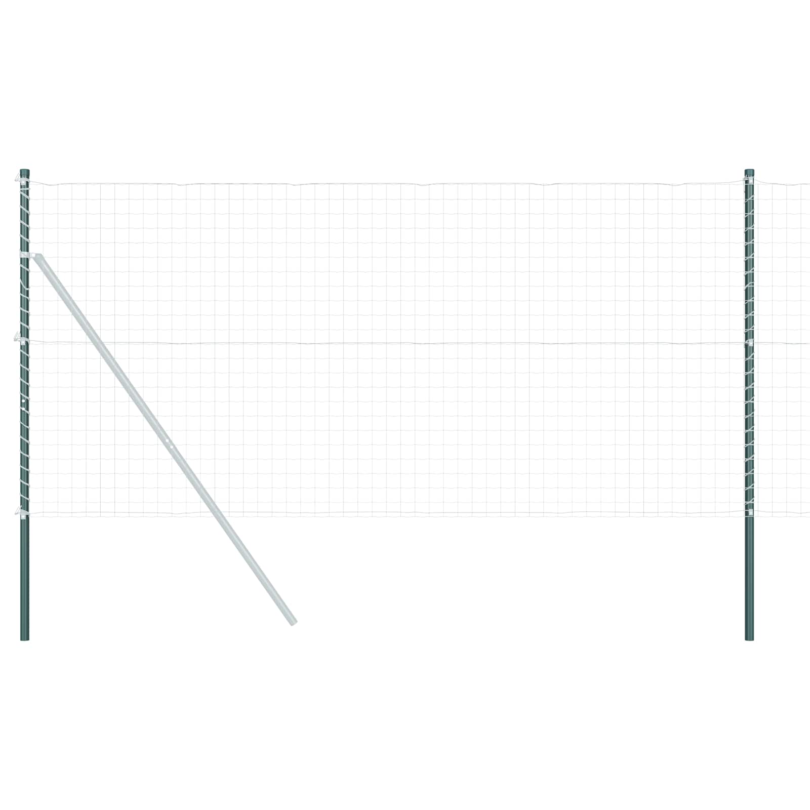 Palo della recinzione 12 pcs Verde Acciaio Verniciato a Polvere | homemem39