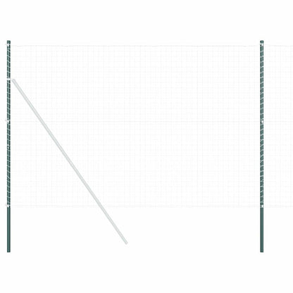 Pali per Recinzione 2 pcs Verde Acciaio Verniciato a Polvere