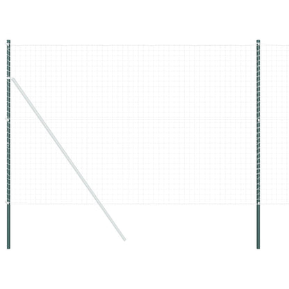 Palo della recinzione 2 pcs Verde Acciaio Verniciato a Polvere | homemem39