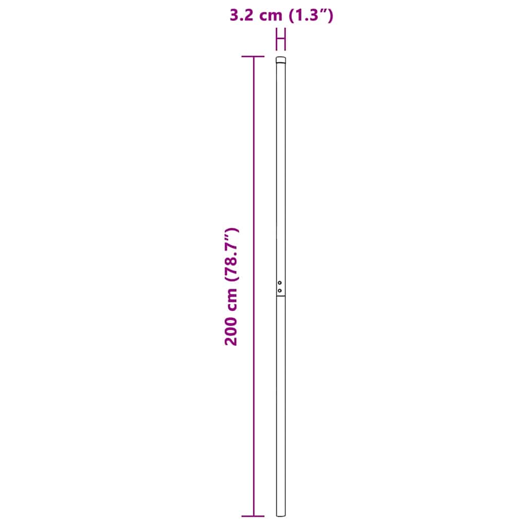 Pali per Recinzione 2 pcs Verde Acciaio Verniciato a Polvere