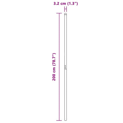 Pali per Recinzione 2 pcs Verde Acciaio Verniciato a Polvere