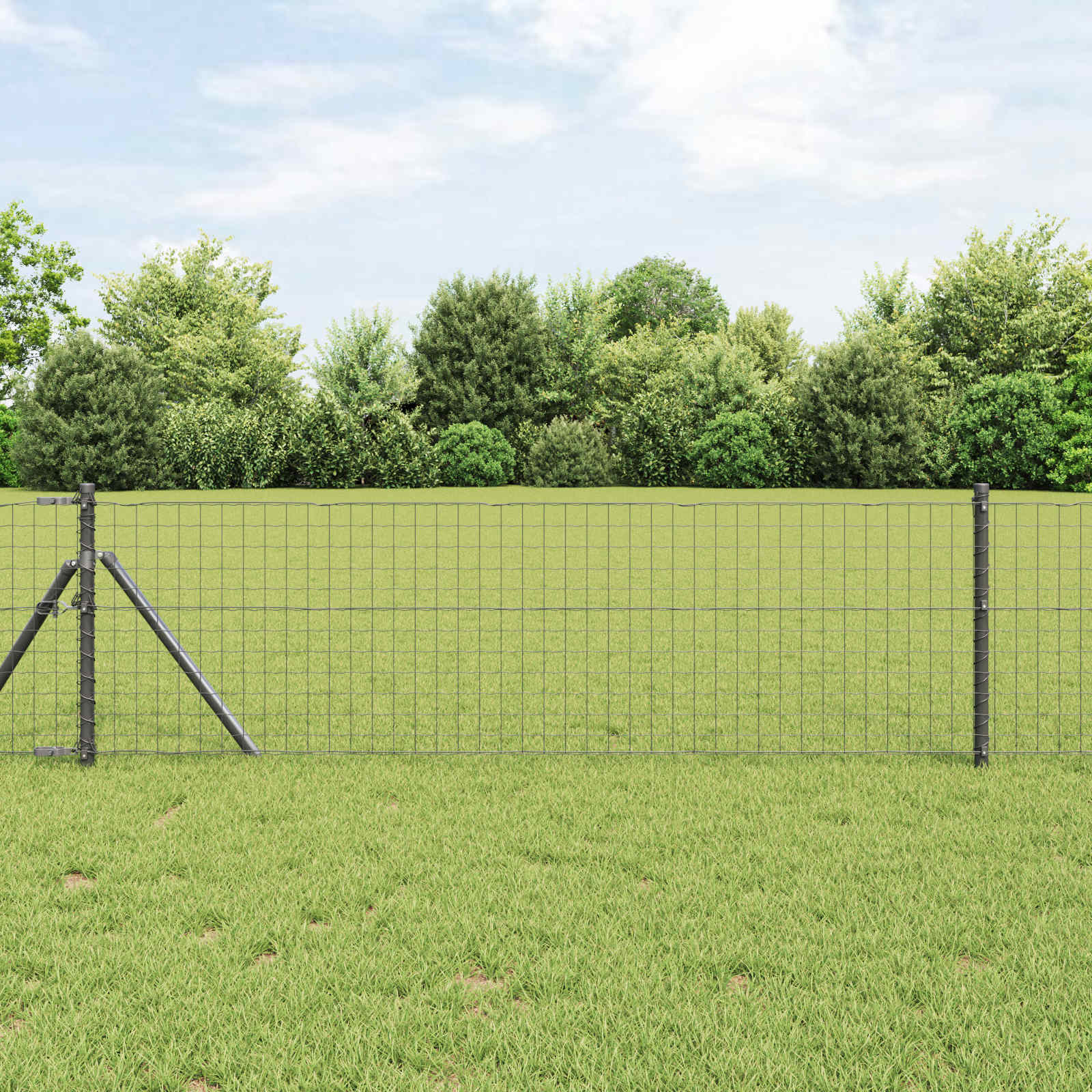 Palo della recinzione 12 pcs Grigio 70 cm | homemem39
