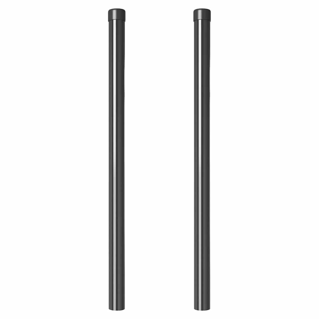 Palo della recinzione 2 pcs Grigio 80 cm | homemem39