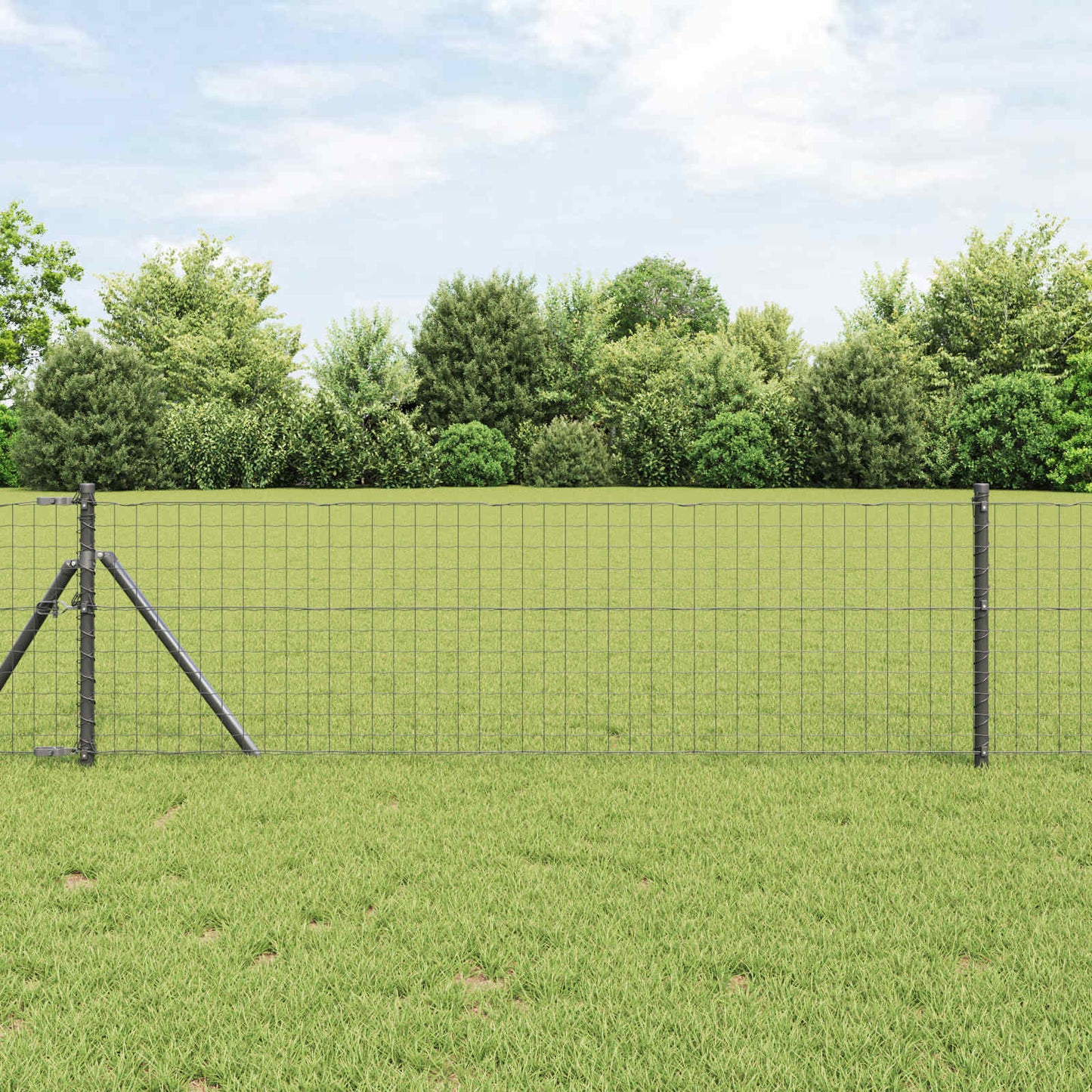 Palo della recinzione 2 pcs Grigio 90 cm