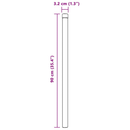Palo della recinzione 2 pcs Grigio 90 cm | homemem39