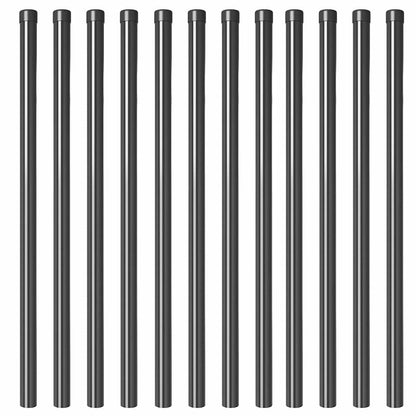 Palo della recinzione 12 pcs Grigio 110 cm | homemem39