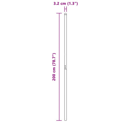 Palo della recinzione 2 pcs Grigio Acciaio Verniciato a Polvere