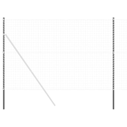 Palo della recinzione 2 pcs Grigio Acciaio Verniciato a Polvere