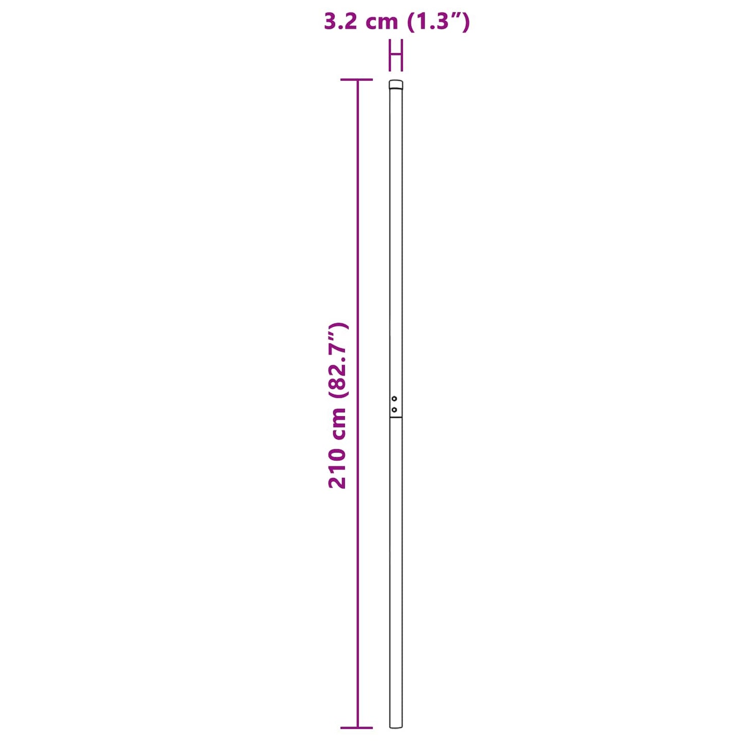 Palo della recinzione 2 pcs Grigio Acciaio Verniciato a Polvere | homemem39