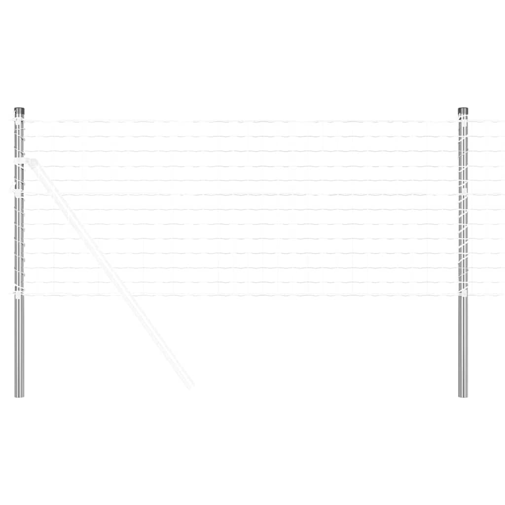 Palo della recinzione 2 pcs Argento 90 cm