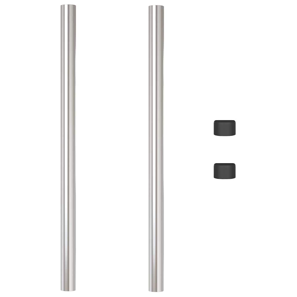 Palo della recinzione 2 pcs Argento 90 cm