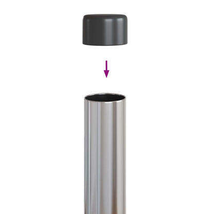 Palo della recinzione 2 pcs Argento 100 cm | homemem39