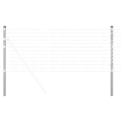 Palo della recinzione 2 pcs Argento 120 cm