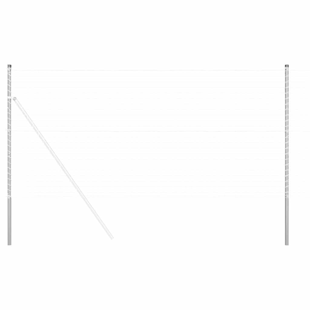 Palo della recinzione 2 pcs Argento | homemem39