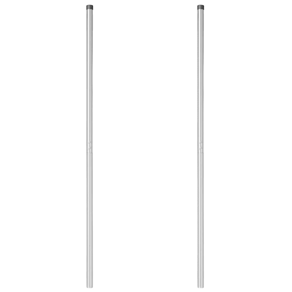 Palo della recinzione 2 pcs Argento | homemem39