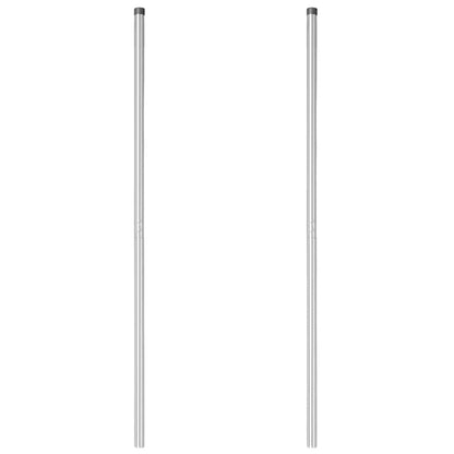 Palo della recinzione 2 pcs Argento | homemem39