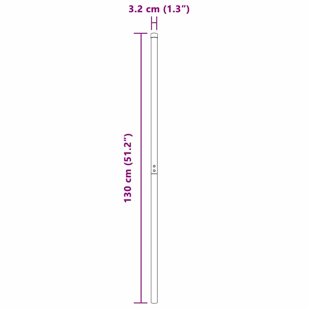 Palo della recinzione 2 pcs Argento | homemem39