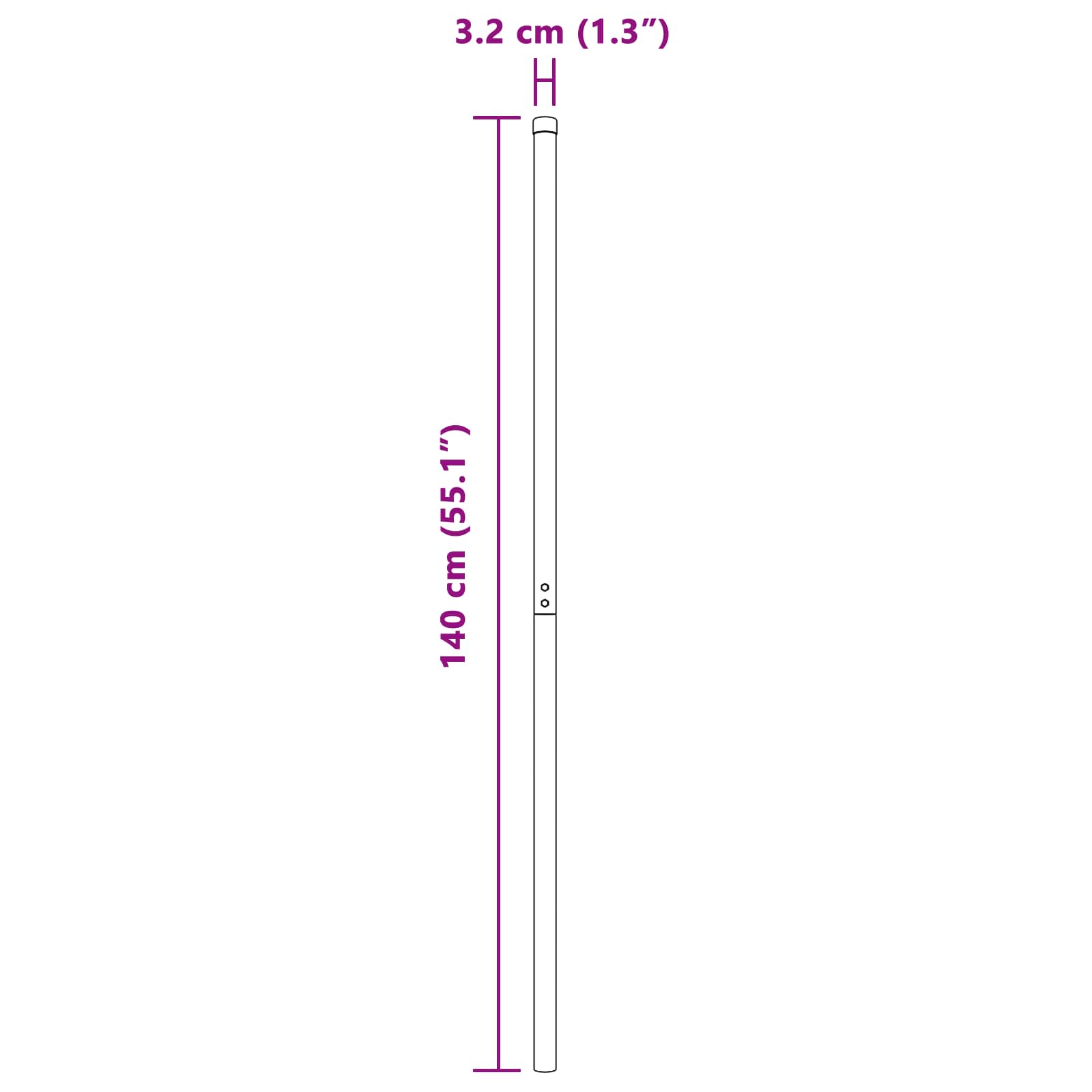 Palo della recinzione 12 pcs Argento | homemem39