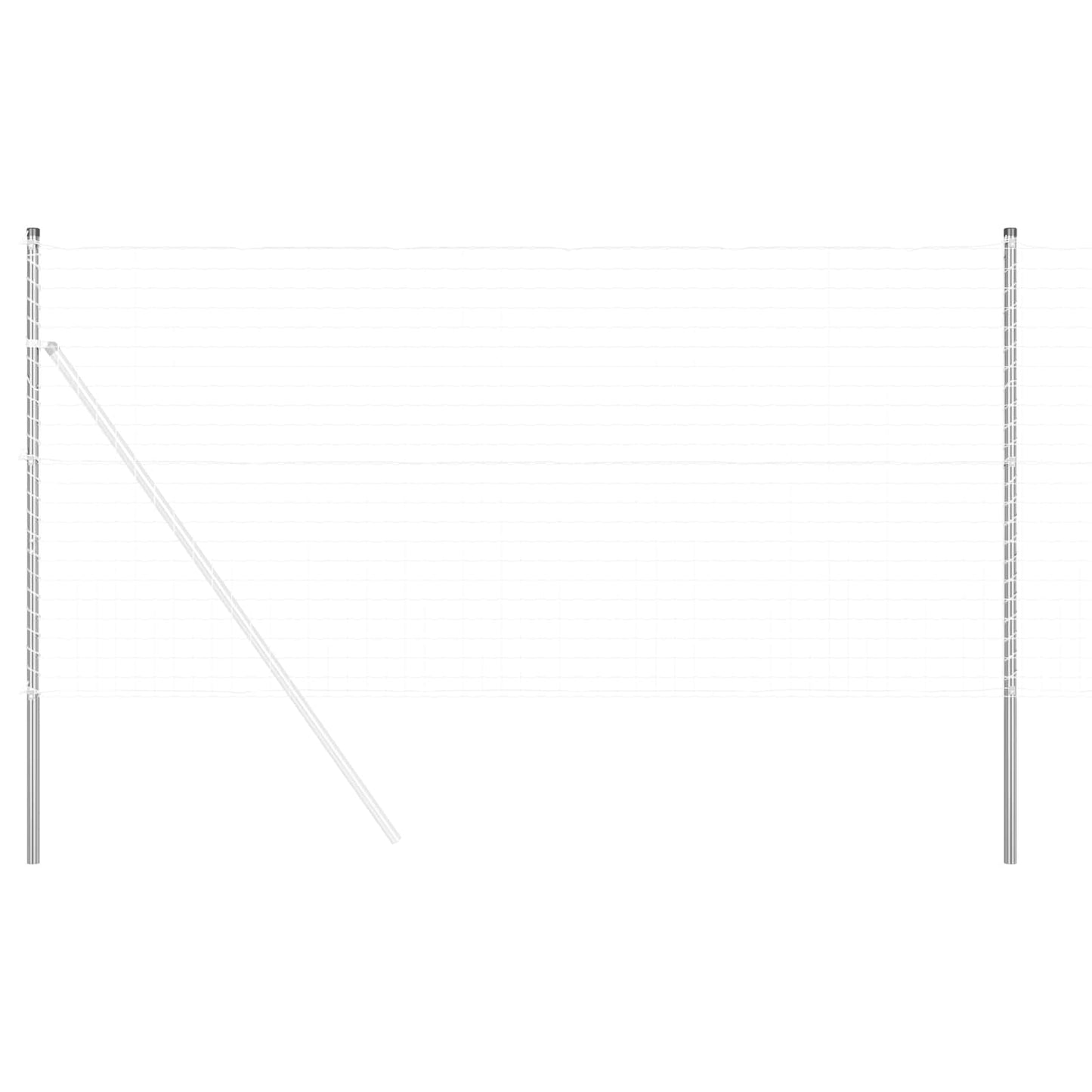 Palo della recinzione 12 pcs Argento