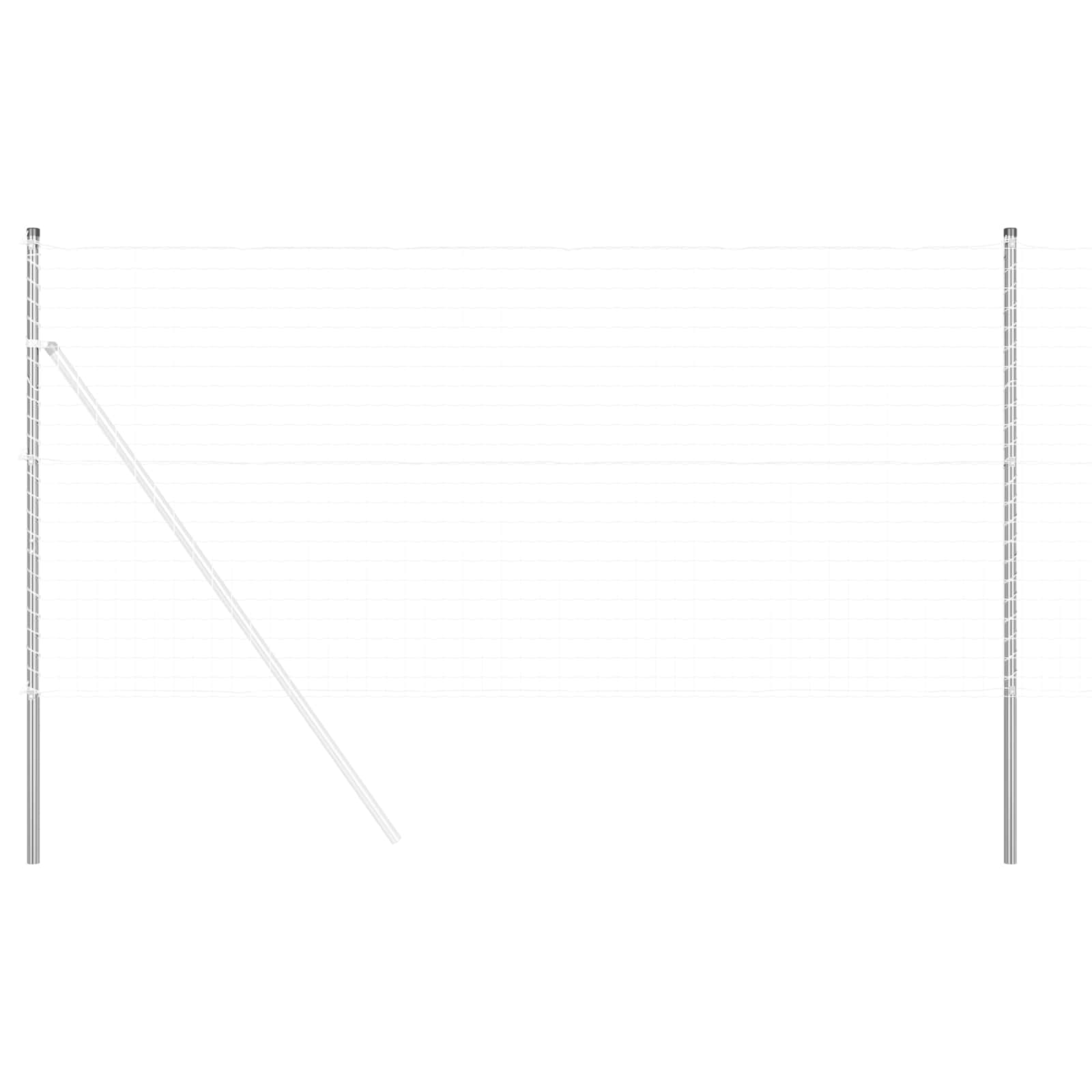 Palo della recinzione 12 pcs Argento | homemem39