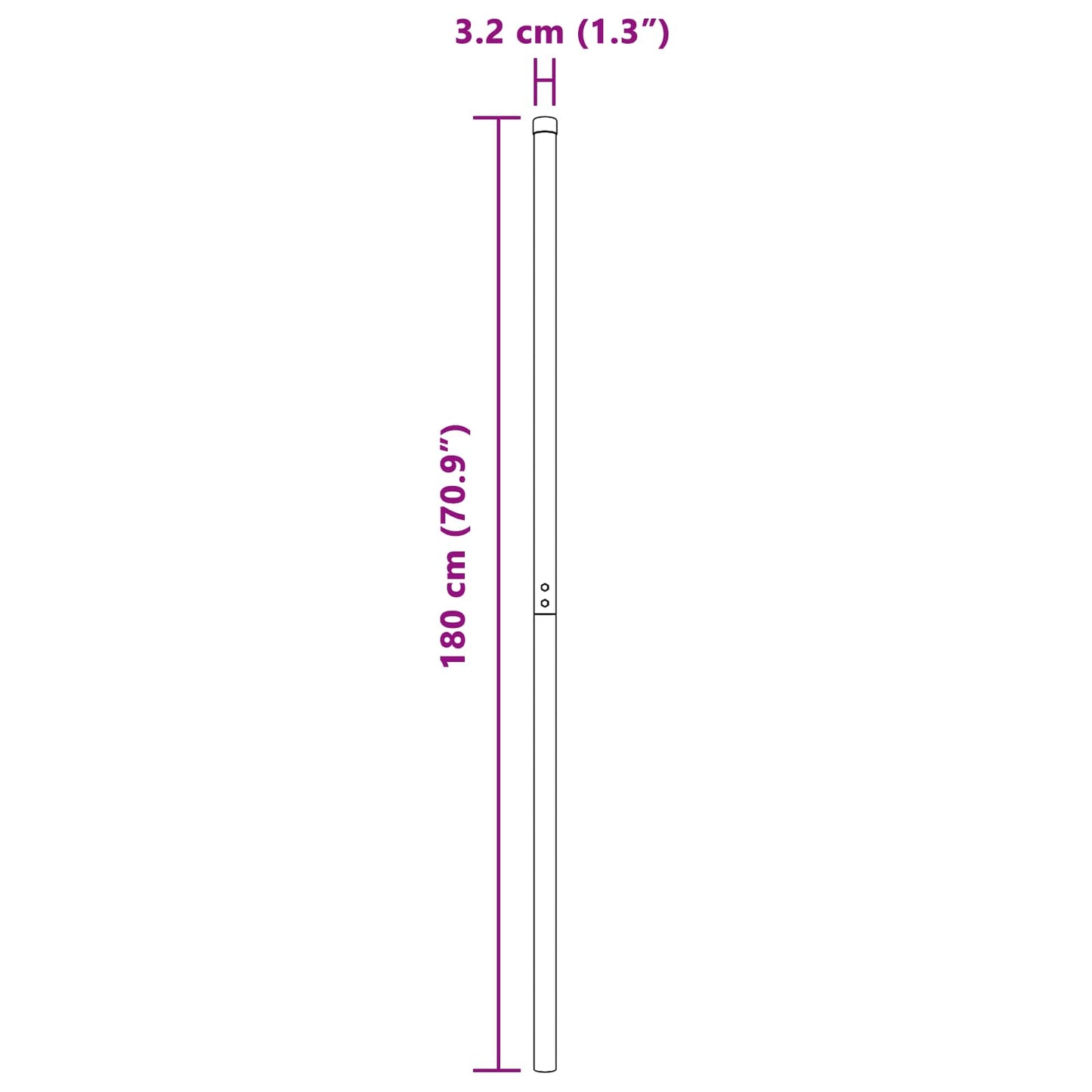 Palo della recinzione 12 pcs Argento | homemem39