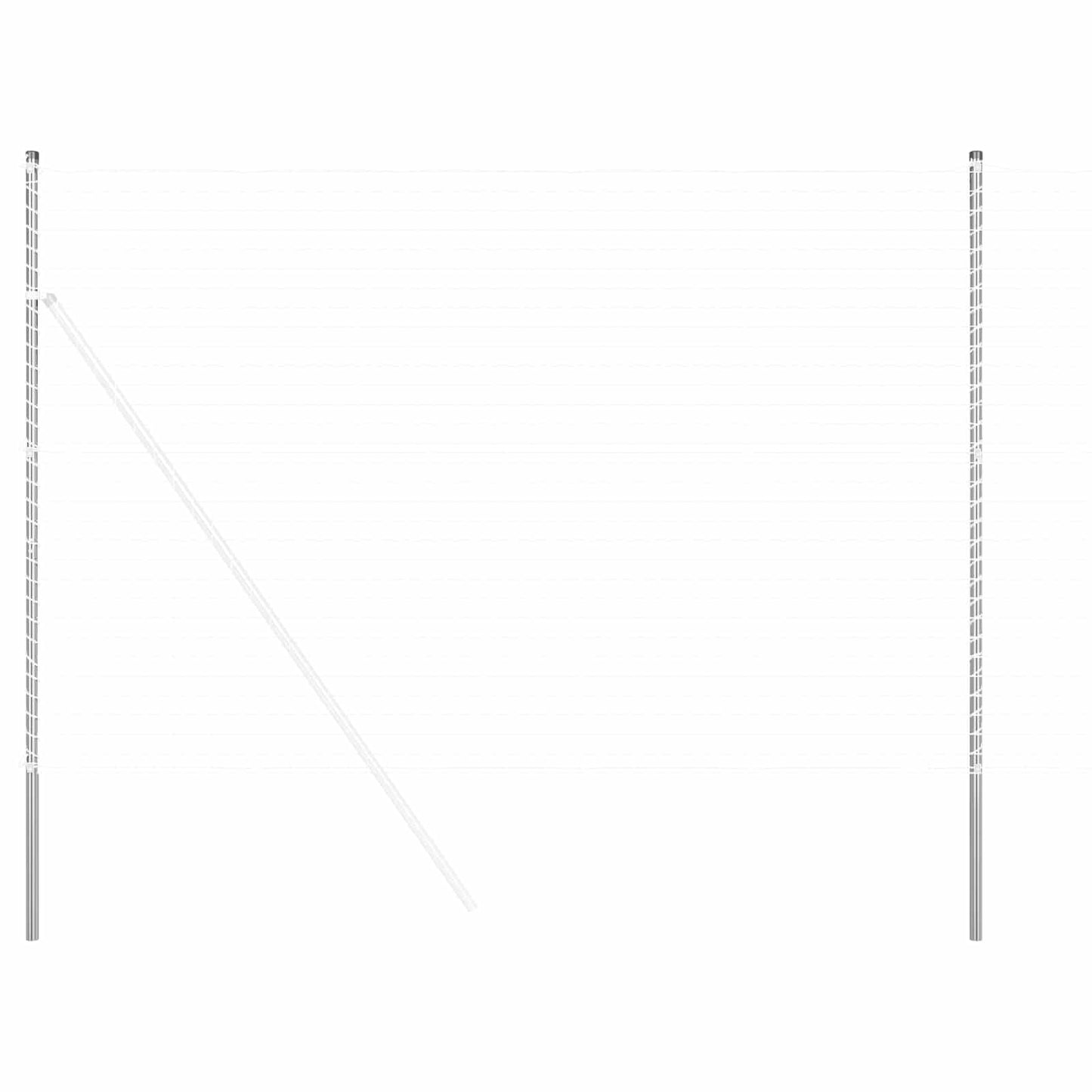 Palo della recinzione 12 pcs Argento