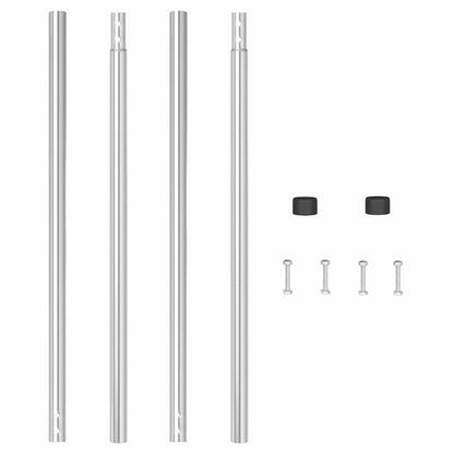 Palo della recinzione 2 pcs Argento