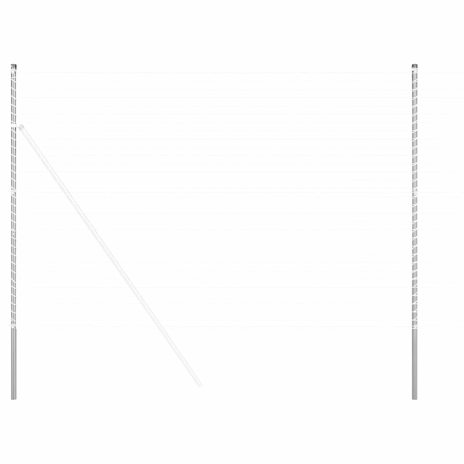 Palo della recinzione 12 pcs Argento | homemem39
