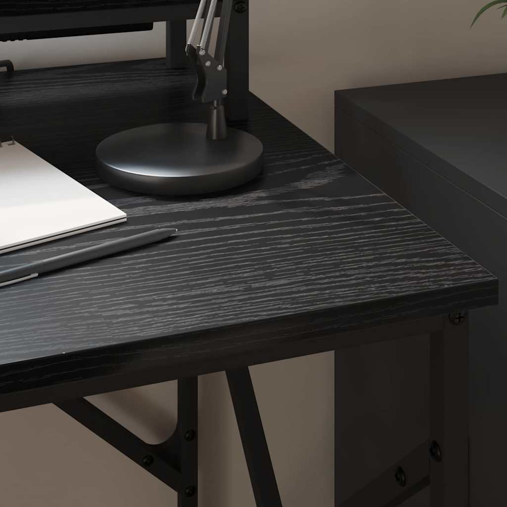 Scrivania Rovere Nero 100 x 50 x 86,5 cm Legno multistrato | homemem39