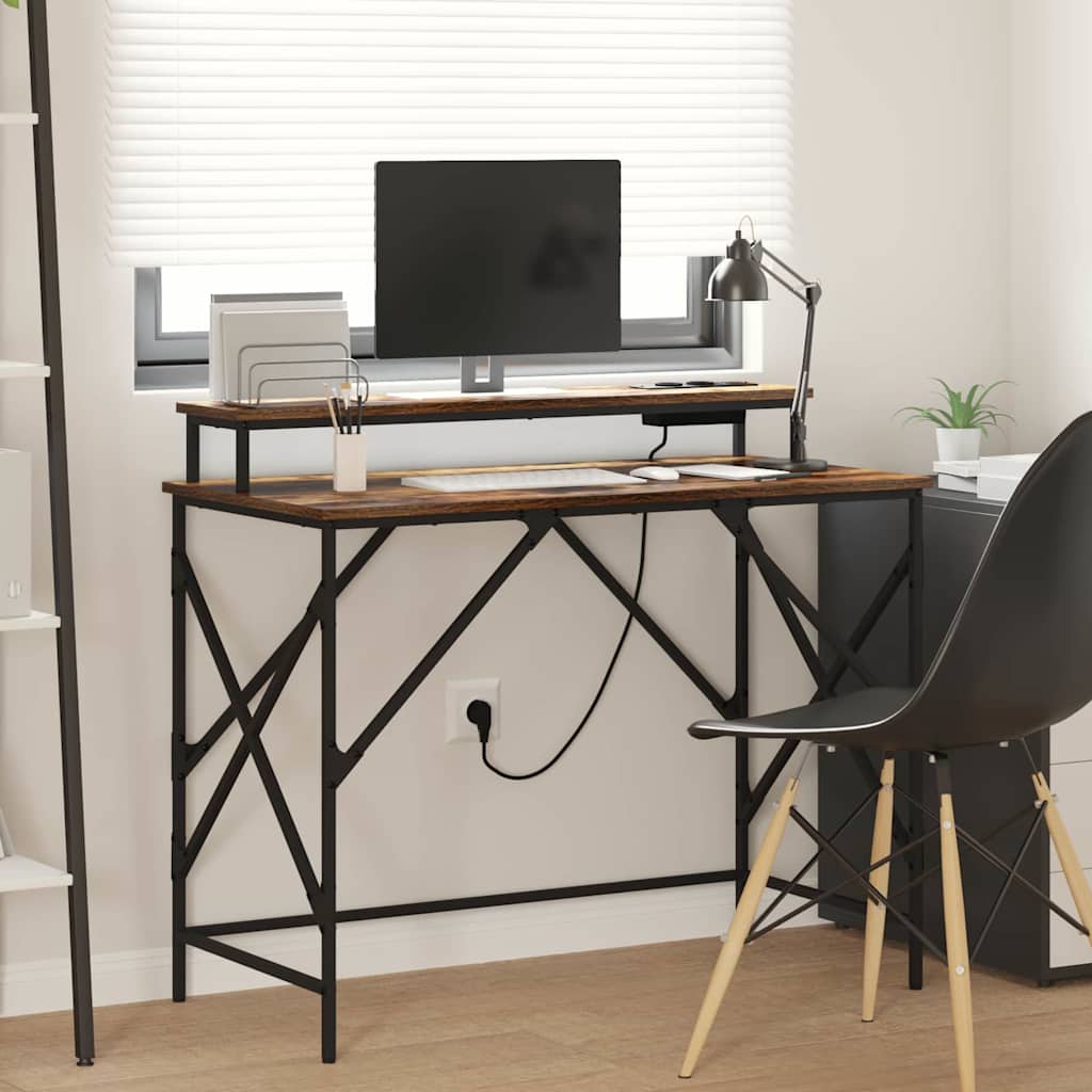 Scrivania Rovere fumé 100 x 50 x 86,5 cm Legno ingegnerizzato
