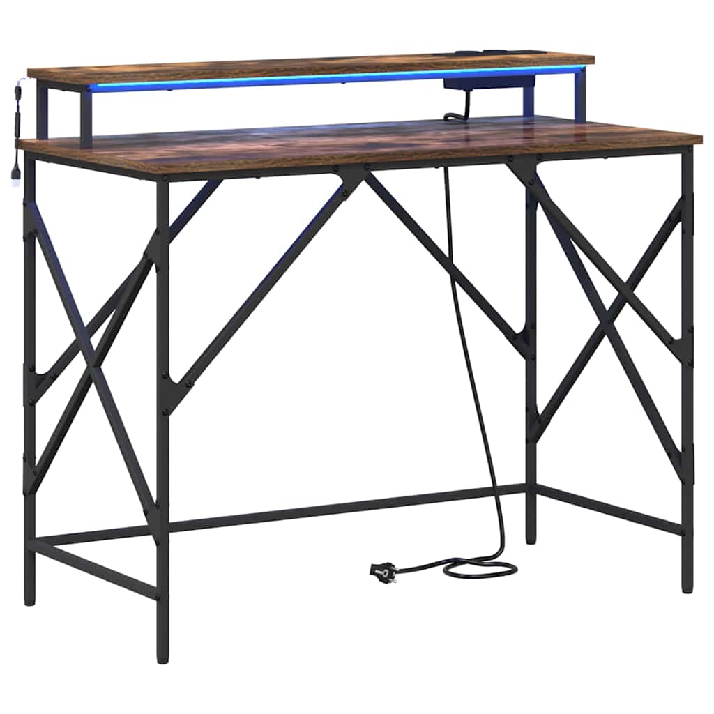 Scrivania Rovere fumé 100 x 50 x 86,5 cm Legno ingegnerizzato