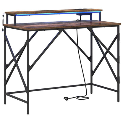 Scrivania Rovere fumé 100 x 50 x 86,5 cm Legno ingegnerizzato