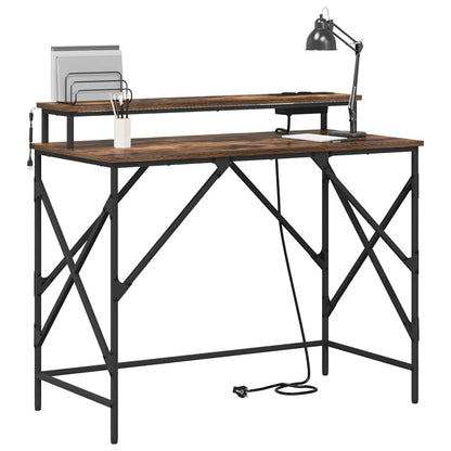 Scrivania Rovere fumé 100 x 50 x 86,5 cm Legno ingegnerizzato