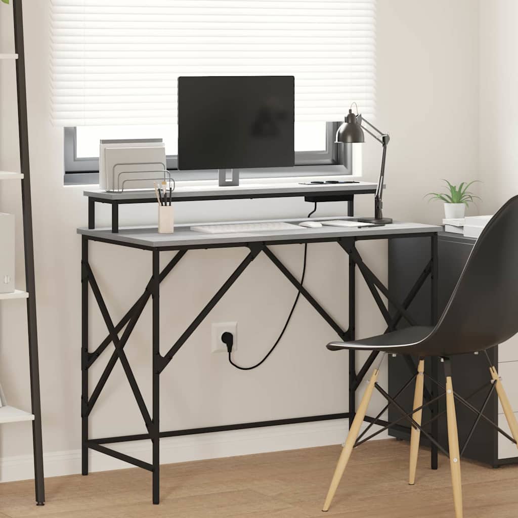 Scrivania Grigio Sonoma 100 x 50 x 86,5 cm Legno multistrato | homemem39