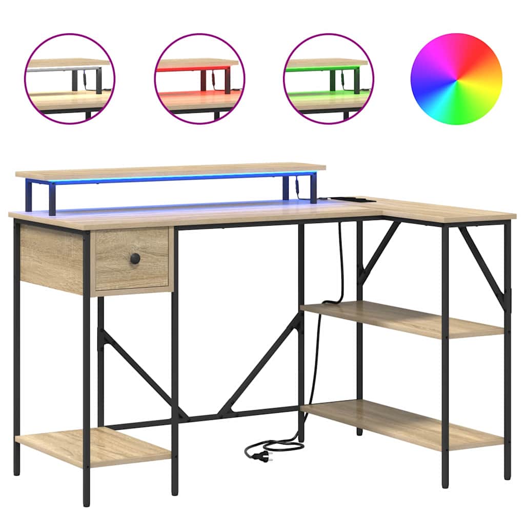 Scrivania Rovere Sonoma 120 x 79 x 86,5 cm Legno multistrato - homemem39