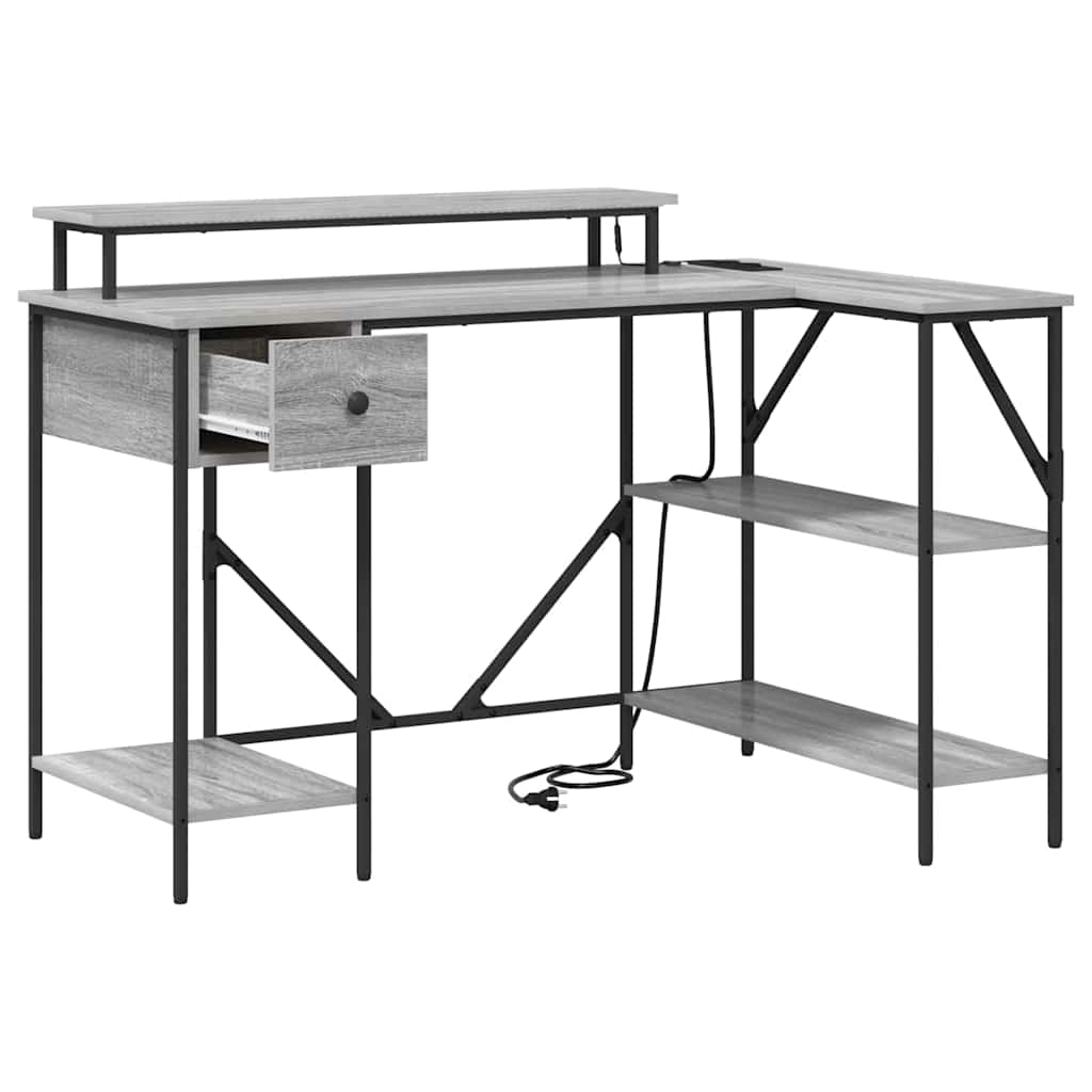 Scrivania Grigio Sonoma 120 x 79 x 86,5 cm Legno multistrato