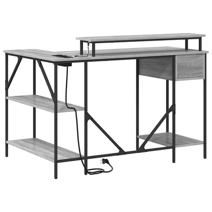 Scrivania Grigio Sonoma 120 x 79 x 86,5 cm Legno multistrato | homemem39