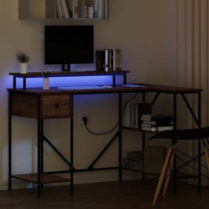 Scrivania Rovere Marrone 120 x 79 x 86,5 cm Legno multistrato | homemem39