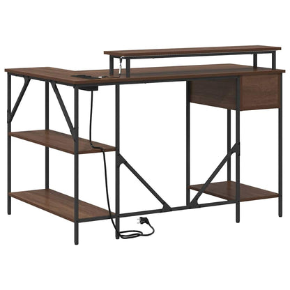 Scrivania Rovere Marrone 120 x 79 x 86,5 cm Legno multistrato | homemem39