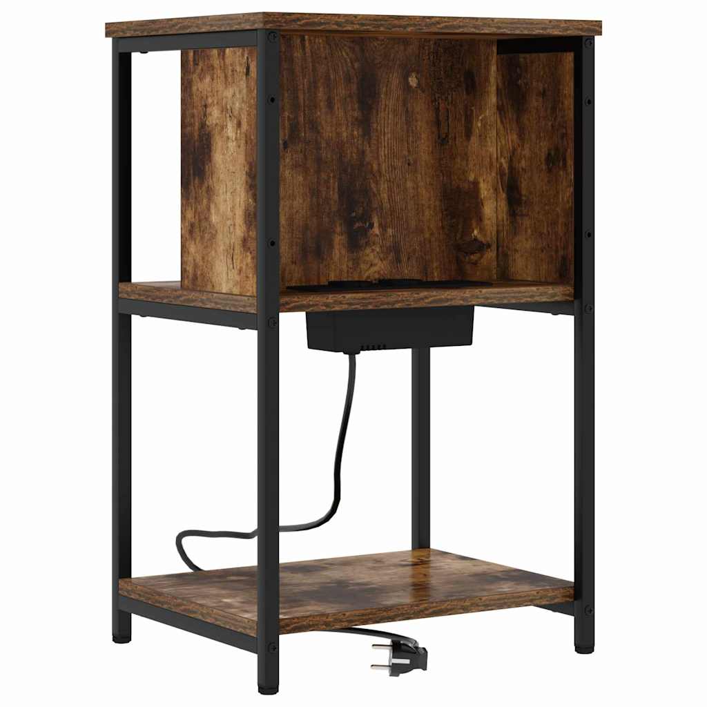 Armadio da Notte Rovere fumé 38 x 31 x 61 cm Legno multistrato