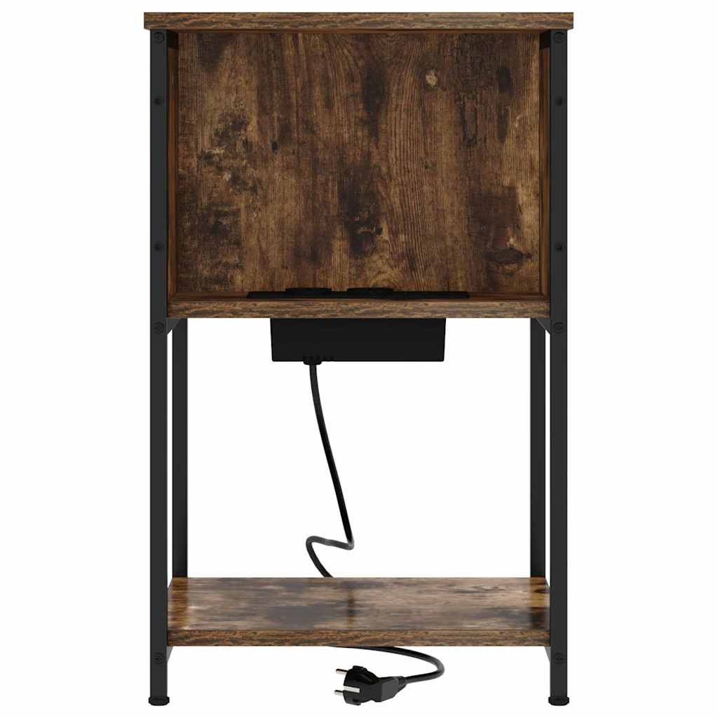 Armadio da Notte Rovere fumé 38 x 31 x 61 cm Legno multistrato