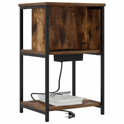 Armadio da Notte Rovere fumé 38 x 31 x 61 cm Legno multistrato