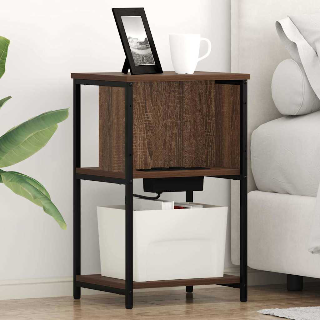 Armadio da Notte Rovere Marrone 38 x 31 x 61 cm | homemem39