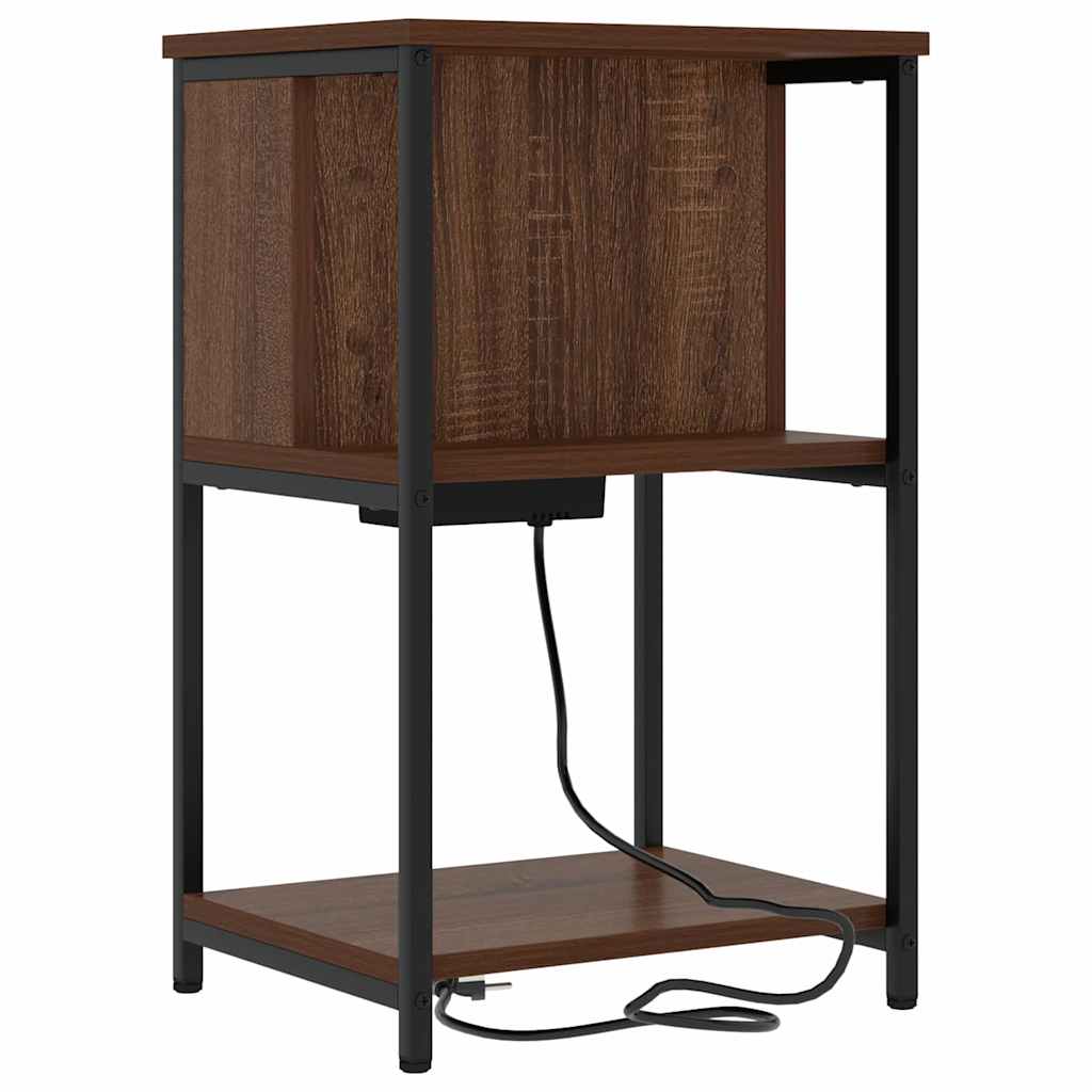 Armadio da Notte Rovere Marrone 38 x 31 x 61 cm | homemem39