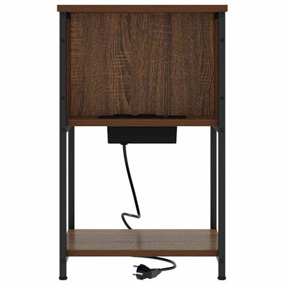 Armadio da Notte 2 pcs Rovere Marrone 38 x 31 x 61 cm | homemem39